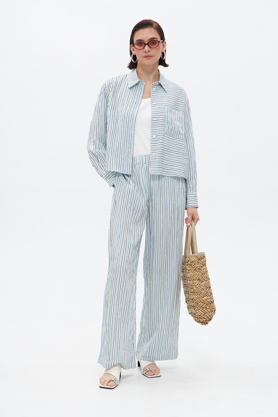 Брюки клёш Marc O Polo DENIM в полоску