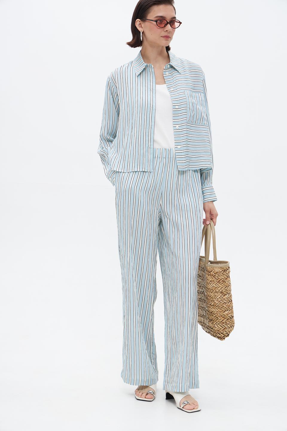 Блузка Marc O Polo DENIM в полоску голубую