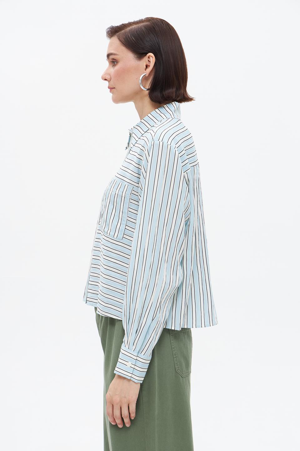 Блузка Marc O Polo DENIM в полоску голубую