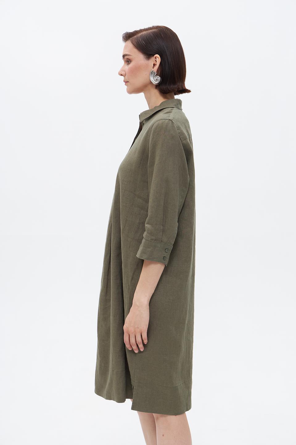 Платье Gerry Weber хаки с воротником