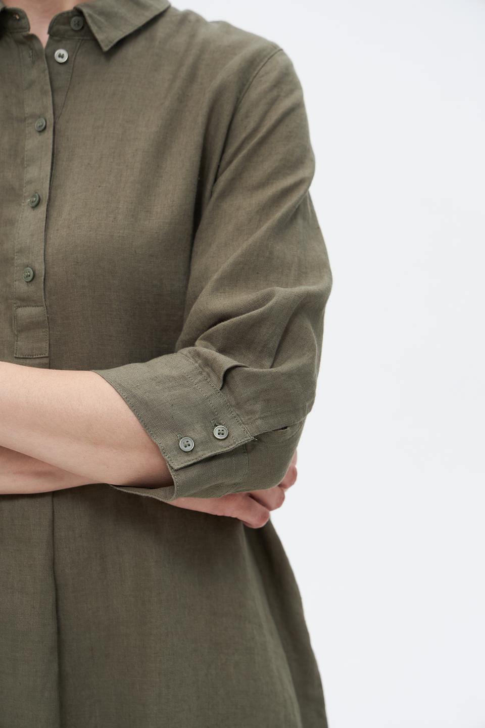 Платье Gerry Weber хаки с воротником