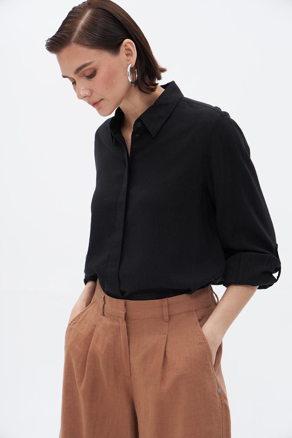 Блуза Taifun чёрная с рукавом 3/4