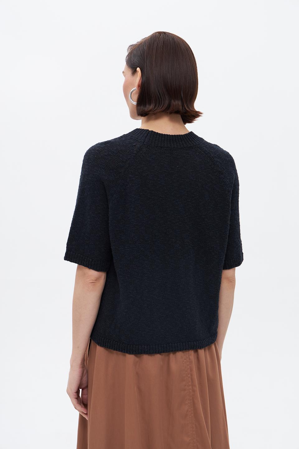 Пуловер Bugatti с коротким рукавом чёрный