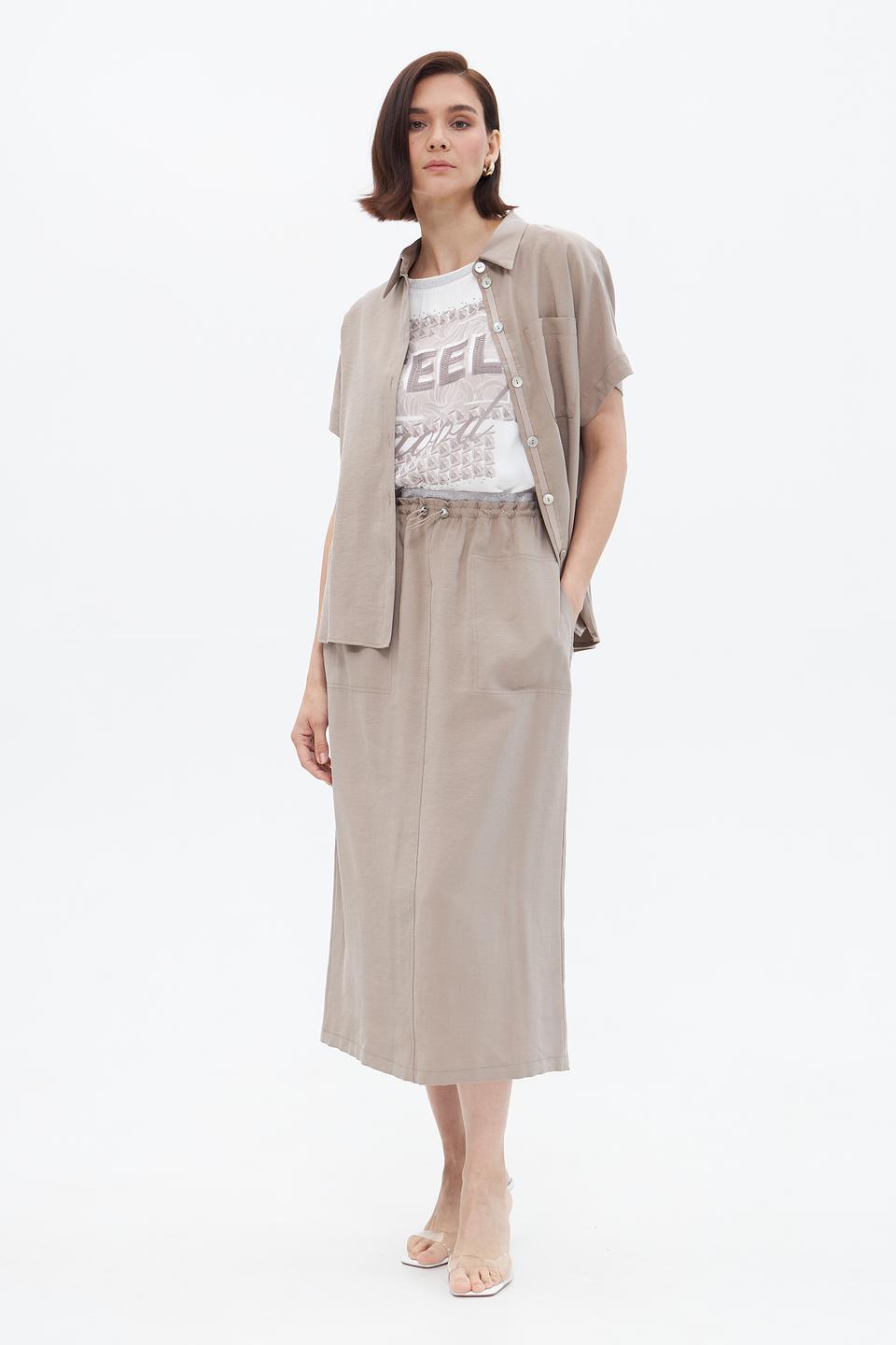 Юбка Bianca миди бежевая