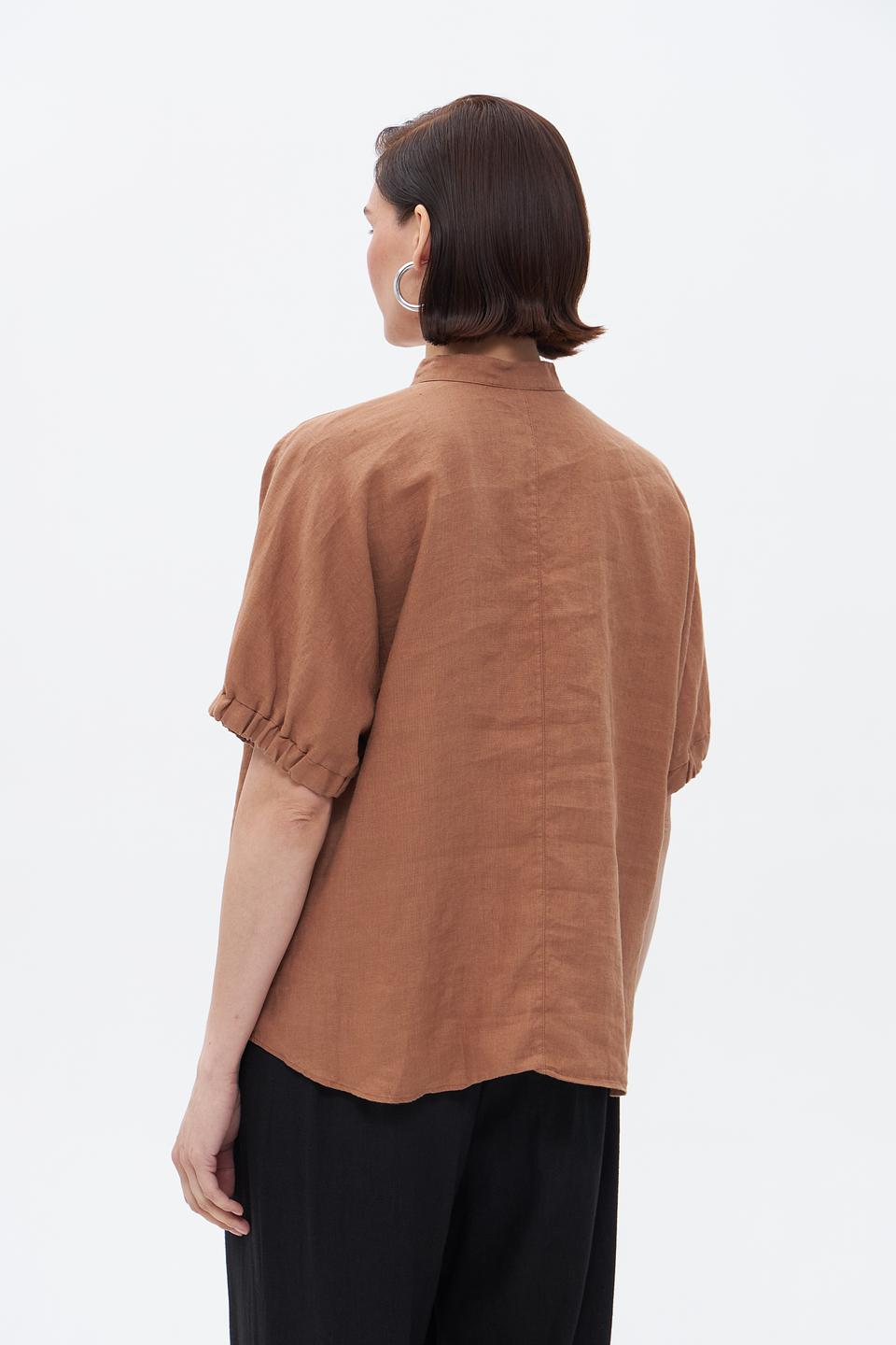 Блуза Bugatti лен коричневый
