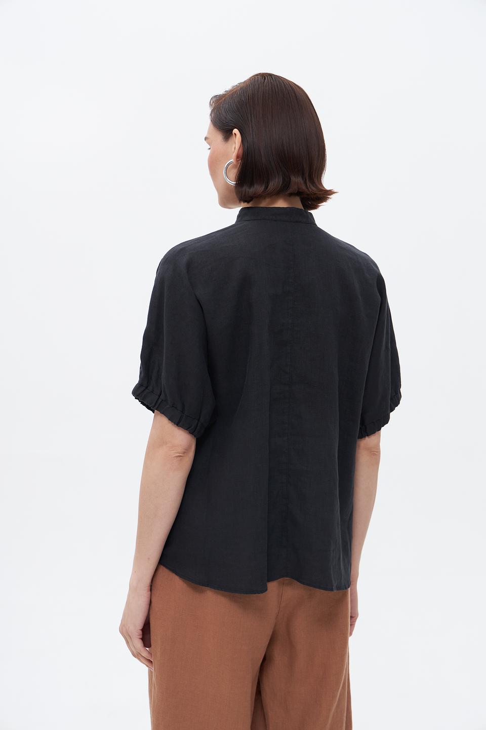 Блузка Bugatti из льна чёрная