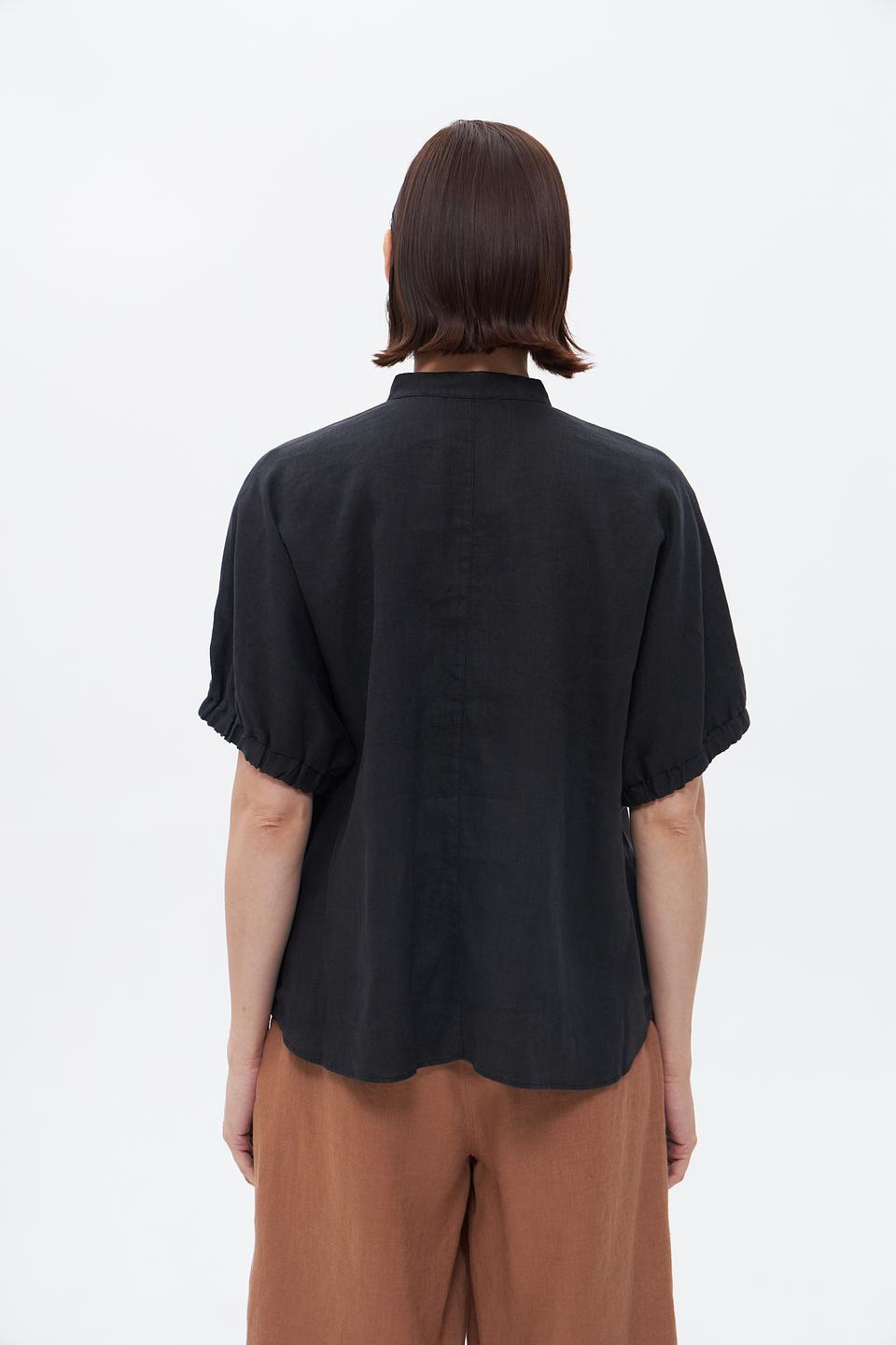 Блузка Bugatti из льна чёрная