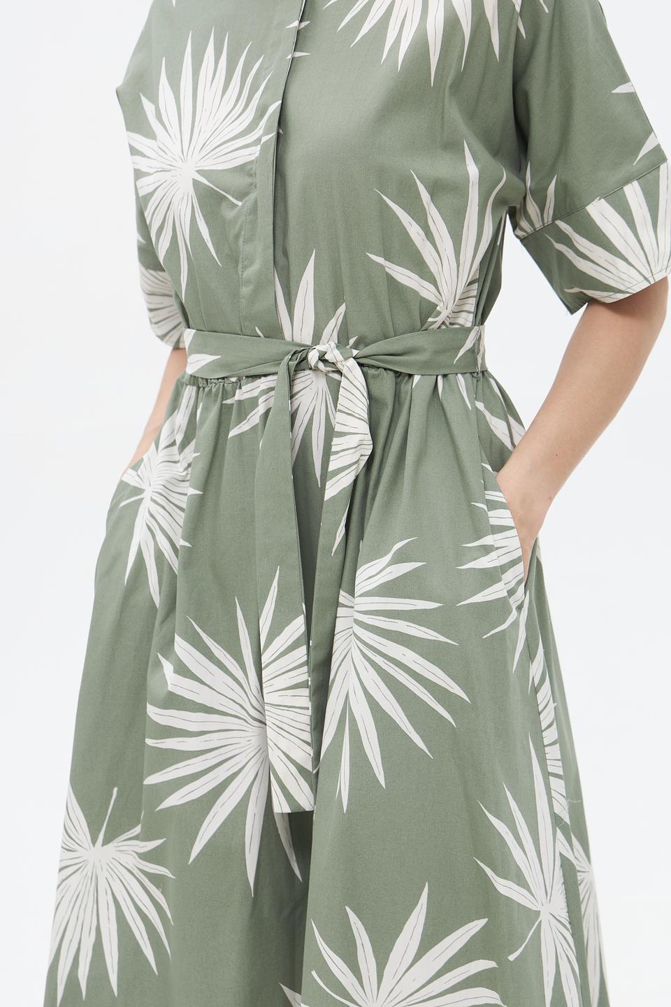 Платье Oui с принтом пальмовых листьев