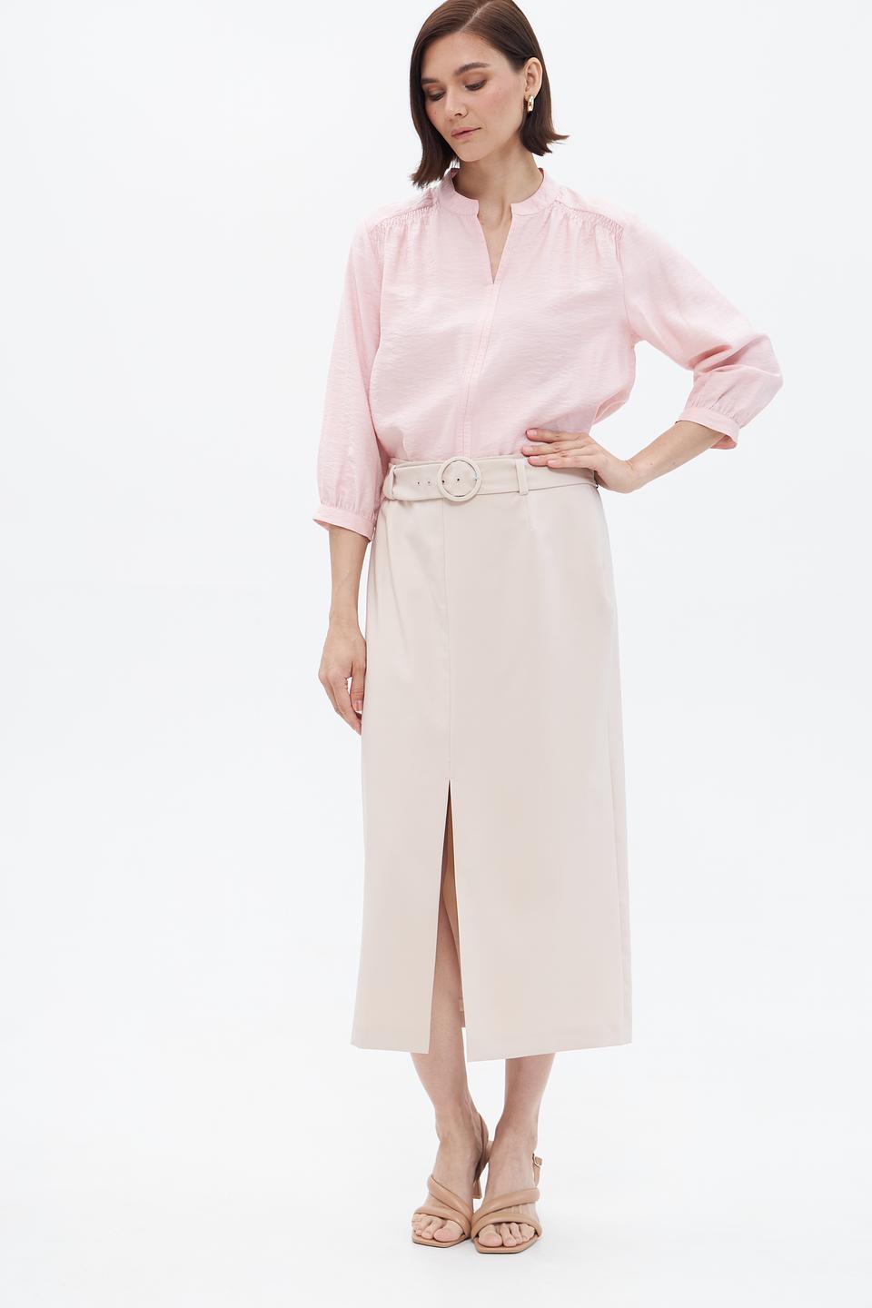 Юбка Betty Barclay с разрезом бежевая