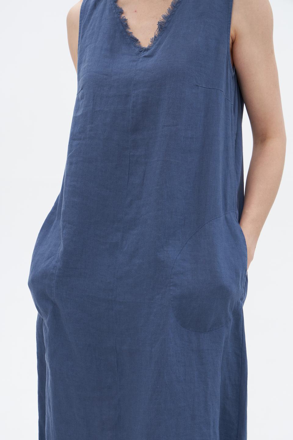 Платье Oui льняное деним