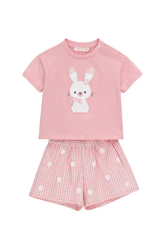 Футболка Original Marines с зайчиком розовый