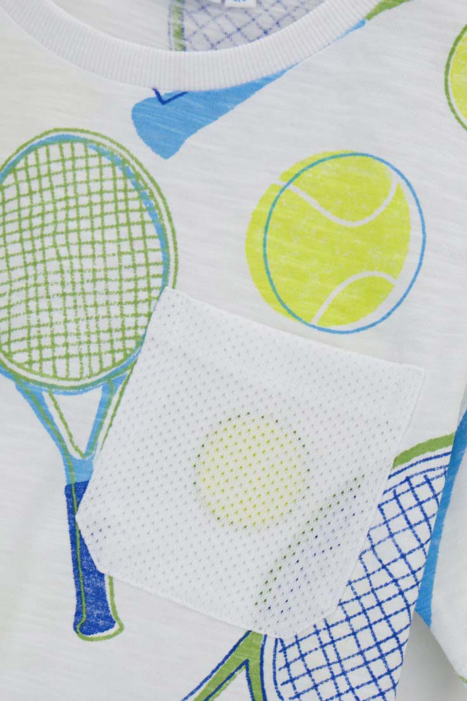 Футболка Original Marines теннисный принт белый