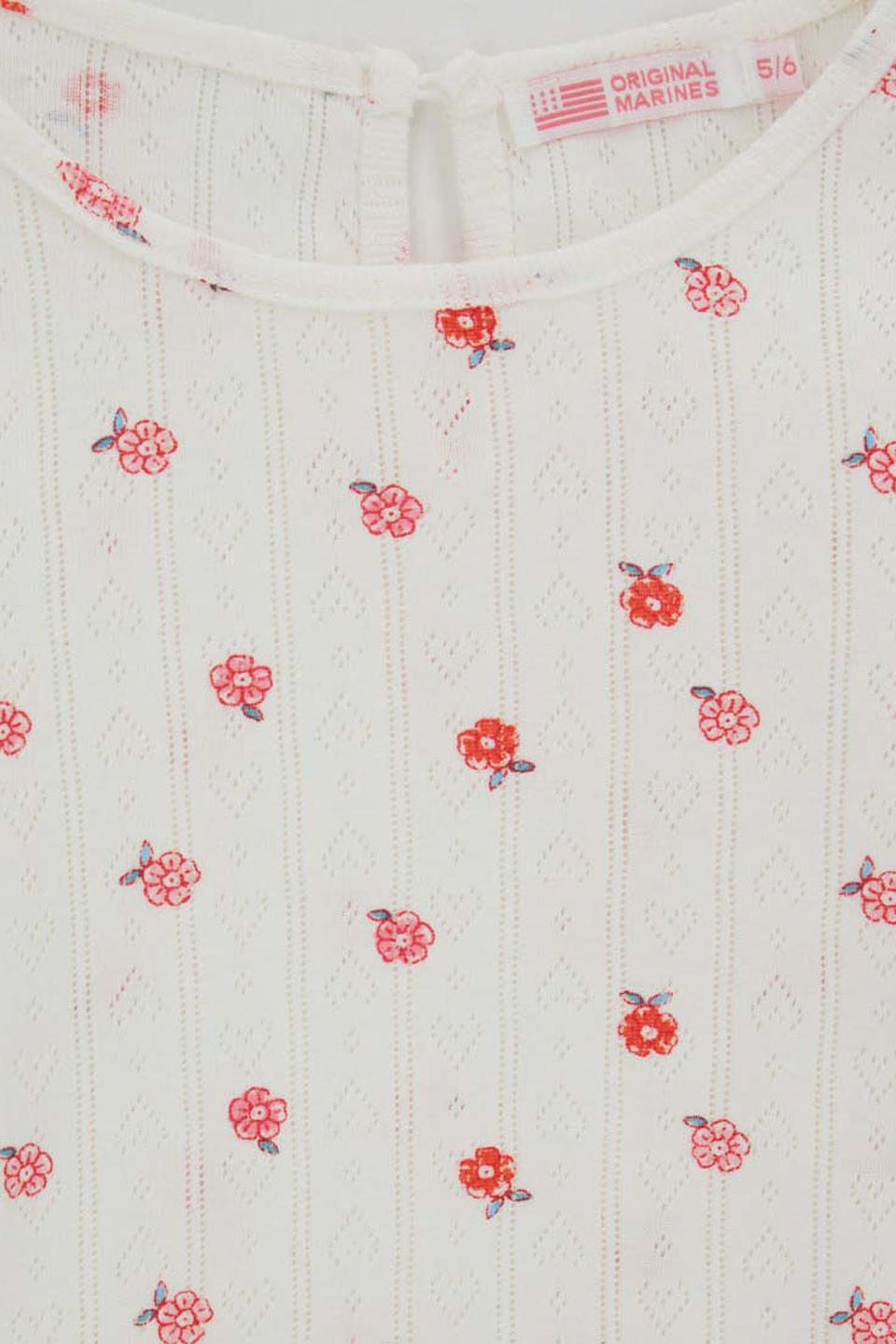 Футболка Original Marines с цветами молочный