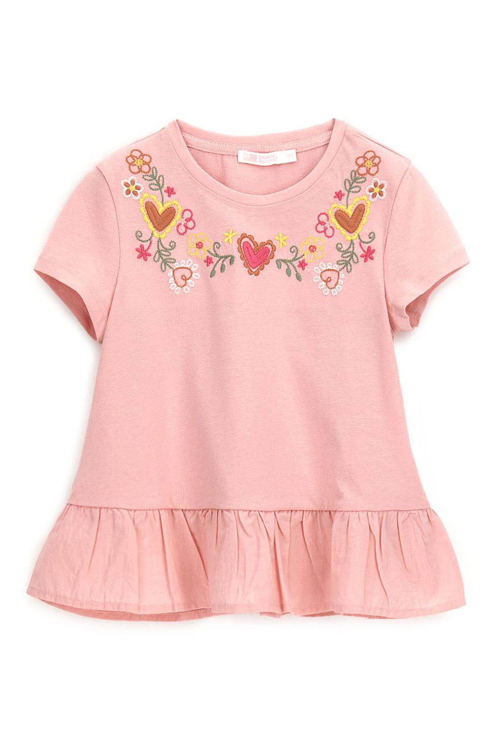 Футболка Original Marines с вышивкой розовая