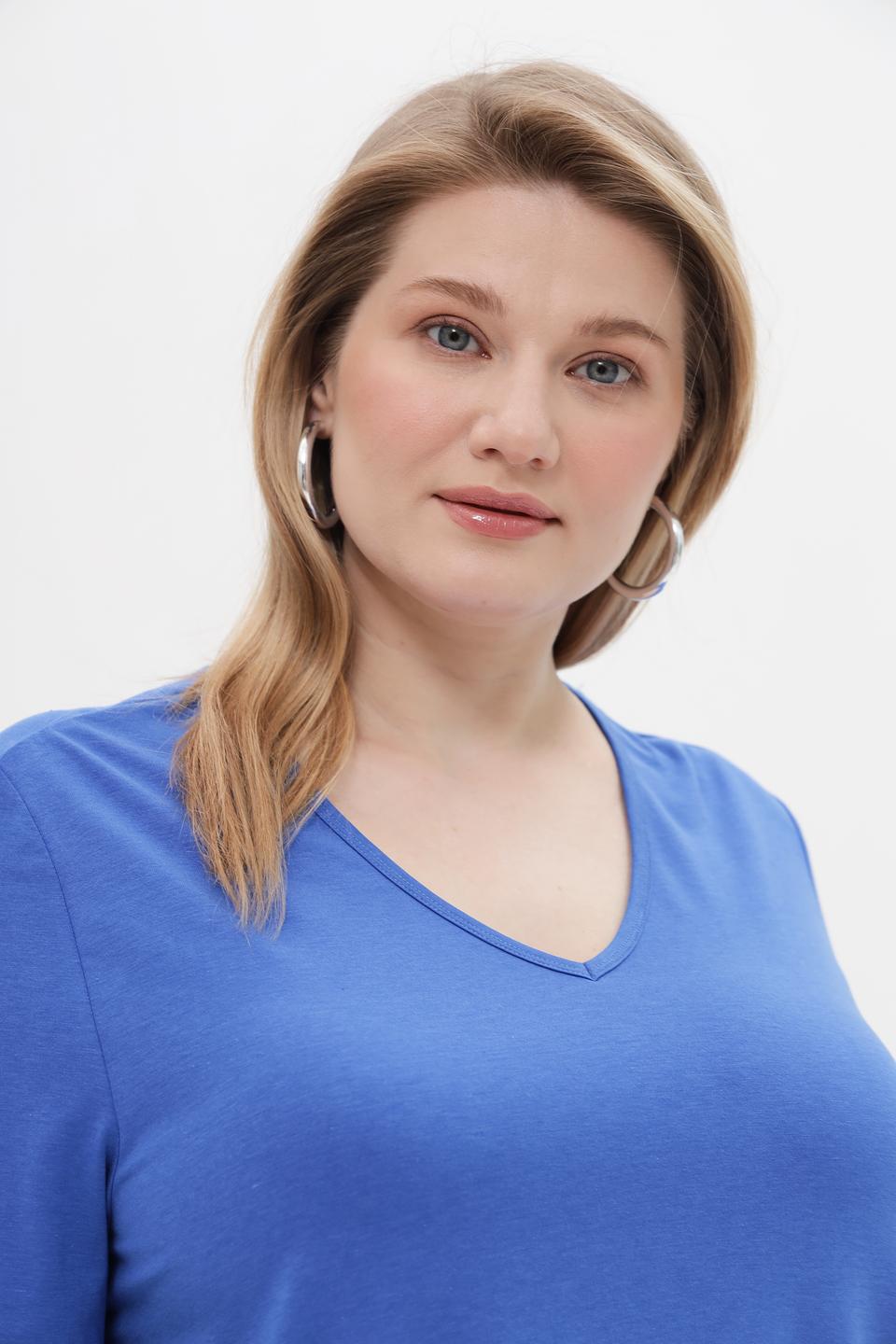 Блуза Samoon женская синяя