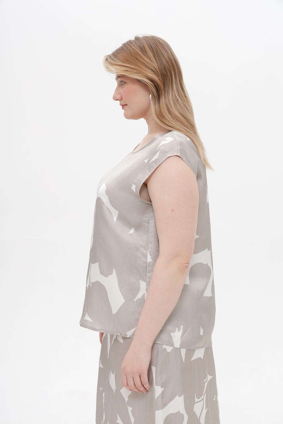 Топ Cinque с принтом бежевый