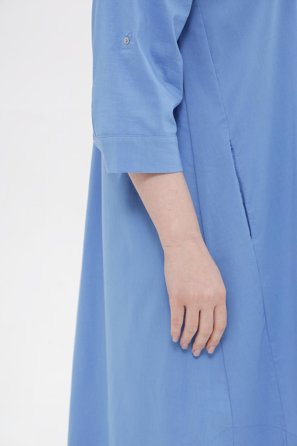 Платье-рубашка Frapp голубое