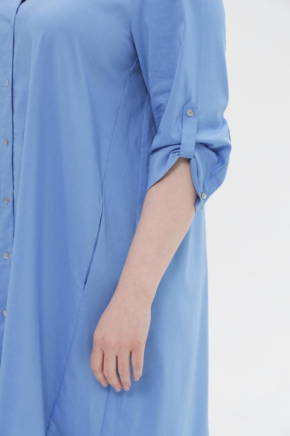Платье-рубашка Frapp голубое
