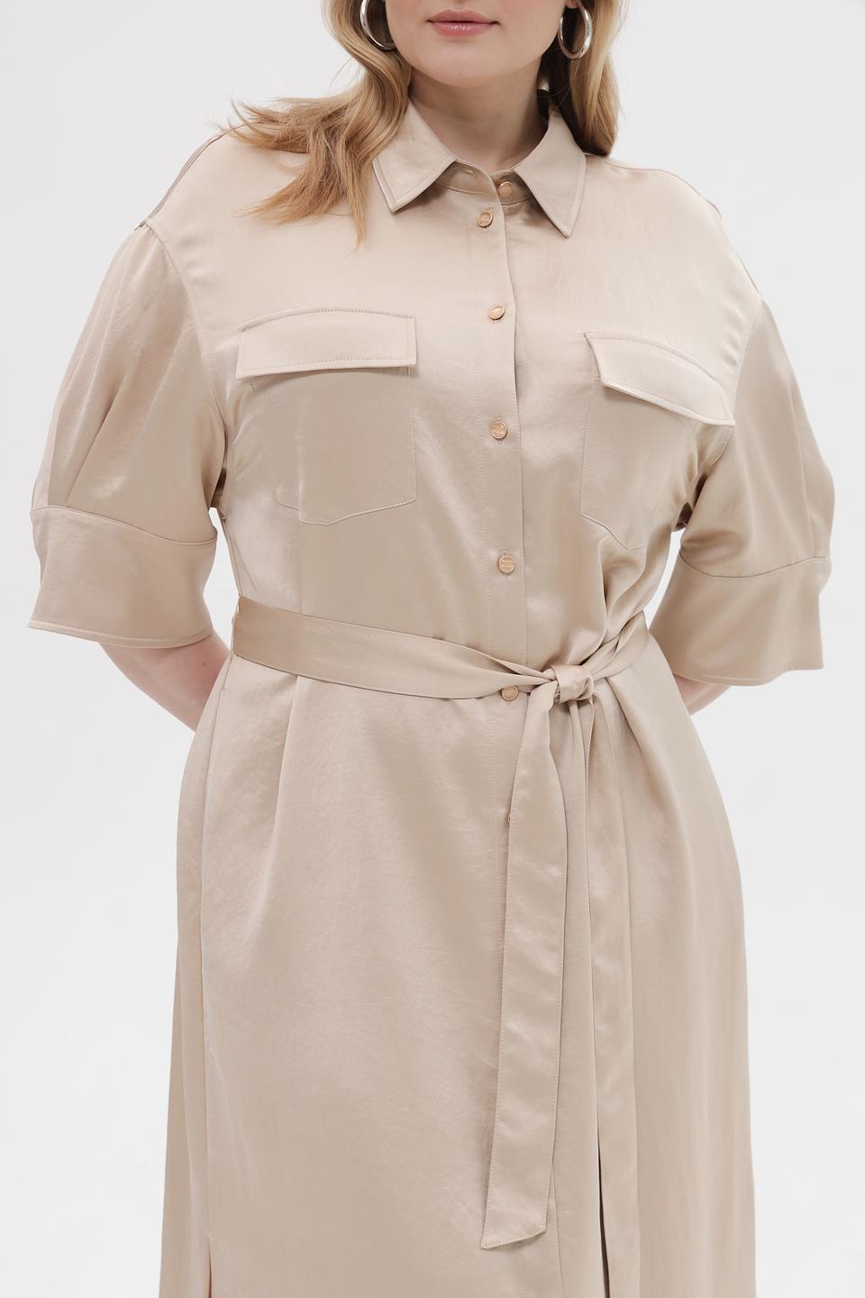 Платье рубашка Marc Aurel бежевое