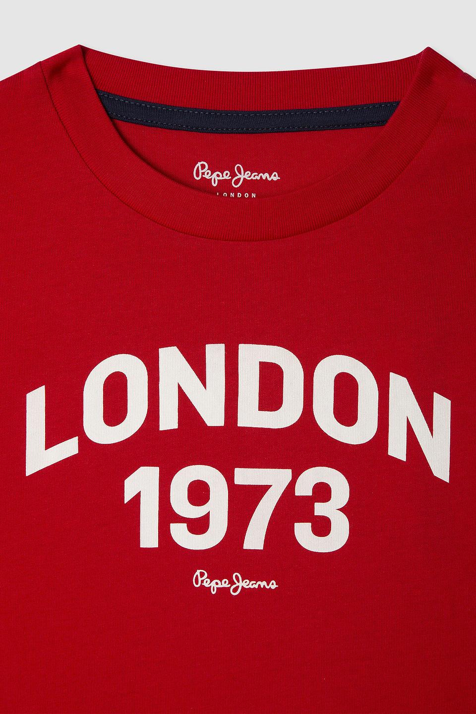 Футболка Pepe Jeans London красная LONDON 1973