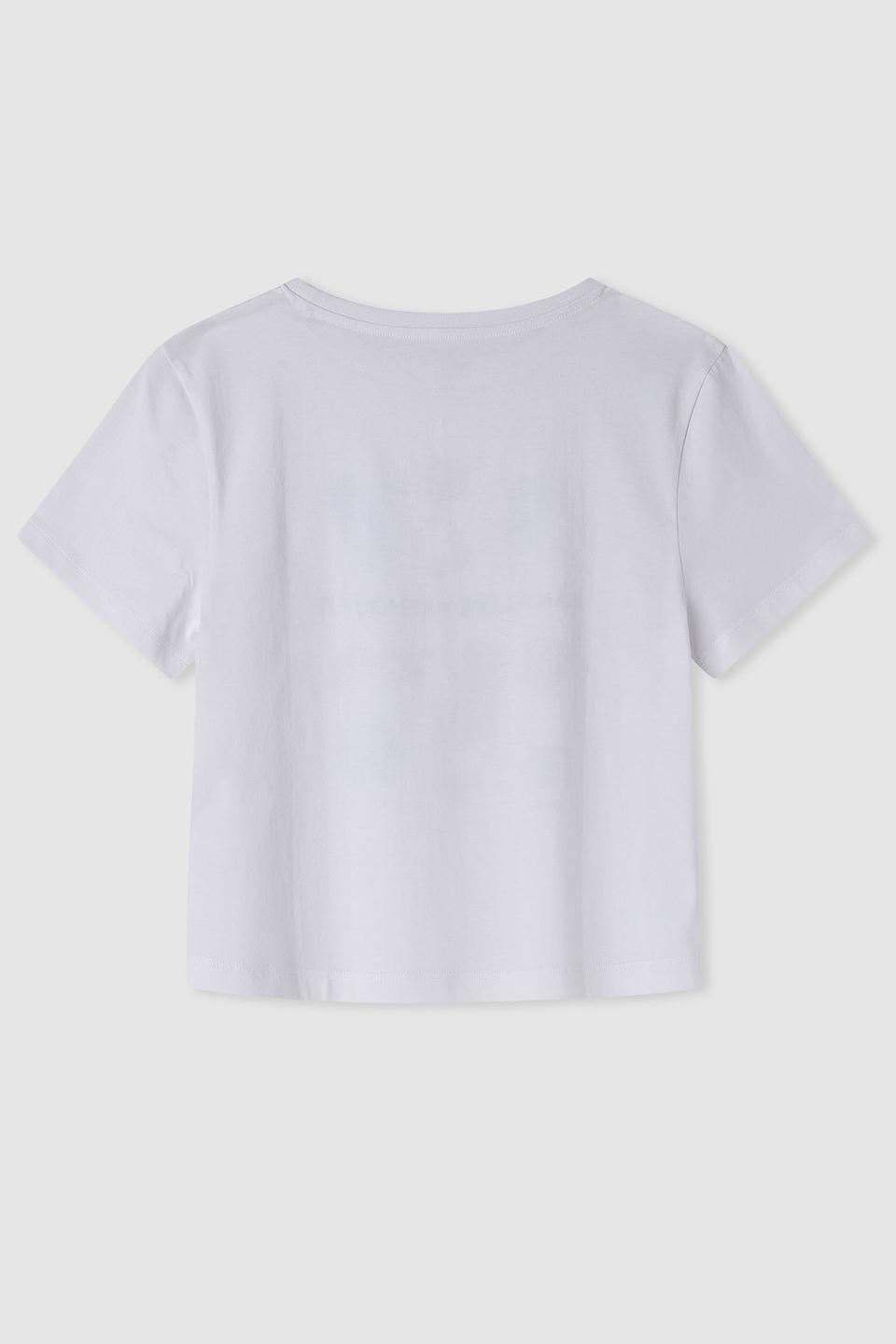 Футболка Pepe Jeans London дев. с принтом белый