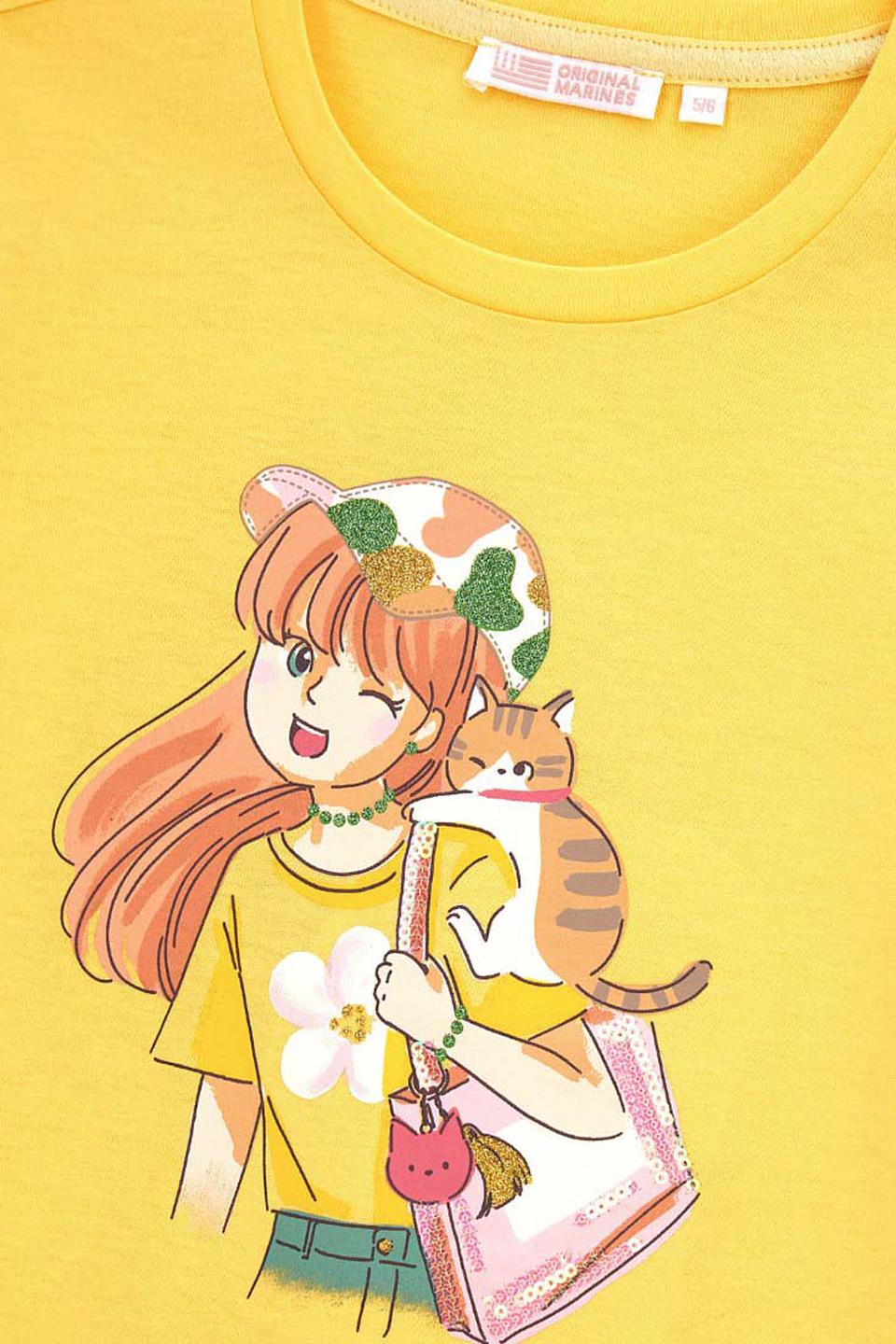 Футболка Original Marines с рисунком жёлтый