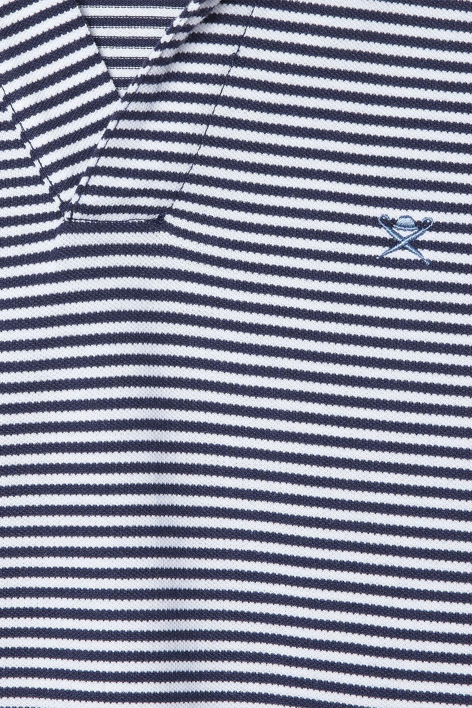 Поло Hackett London в полоску синий