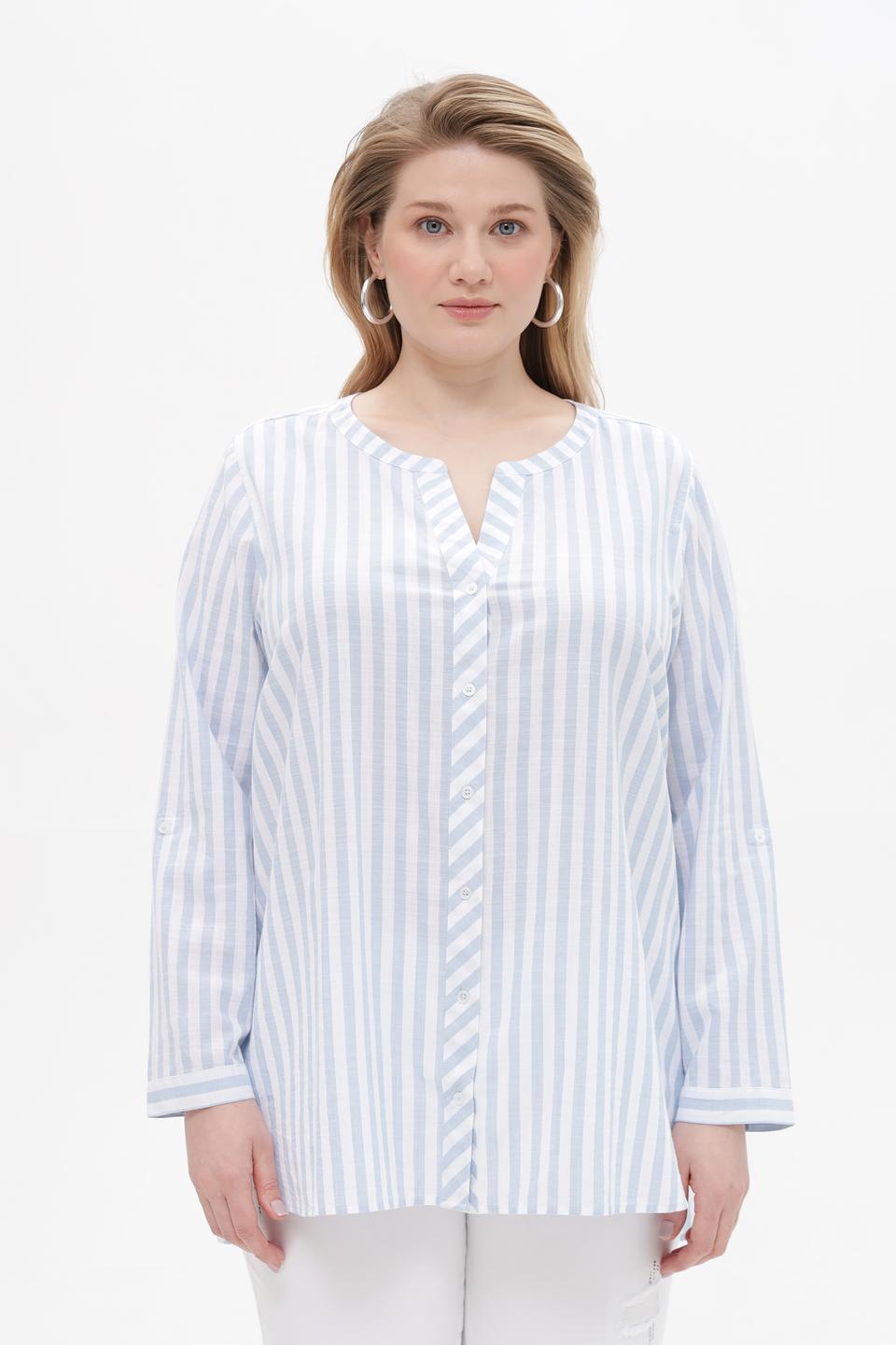 Блуза Via Appia в полоску голубую