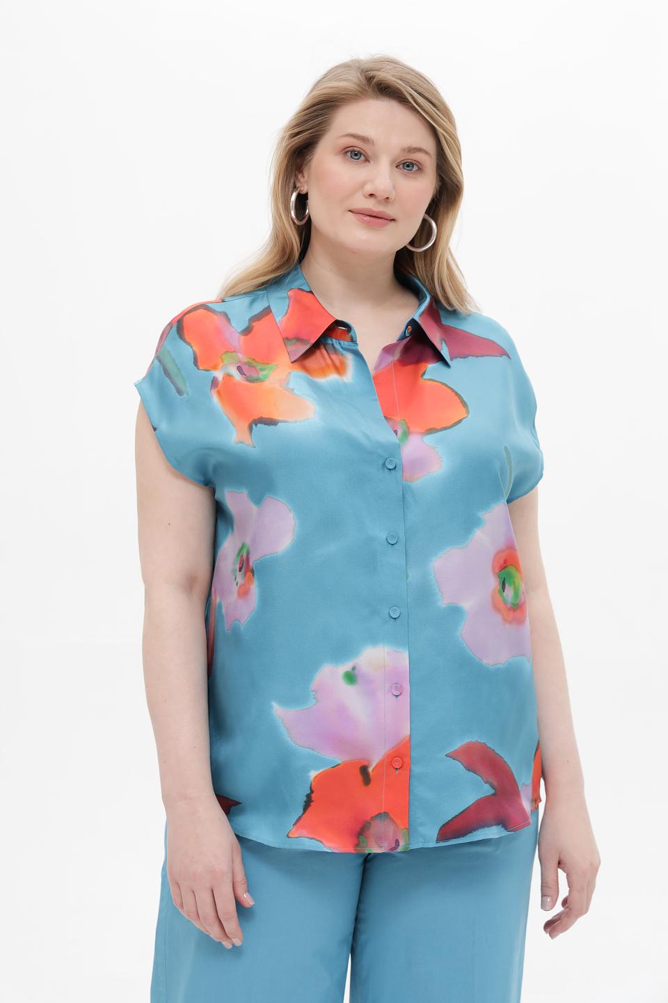 Блуза Luisa Cerano с цветочным принтом