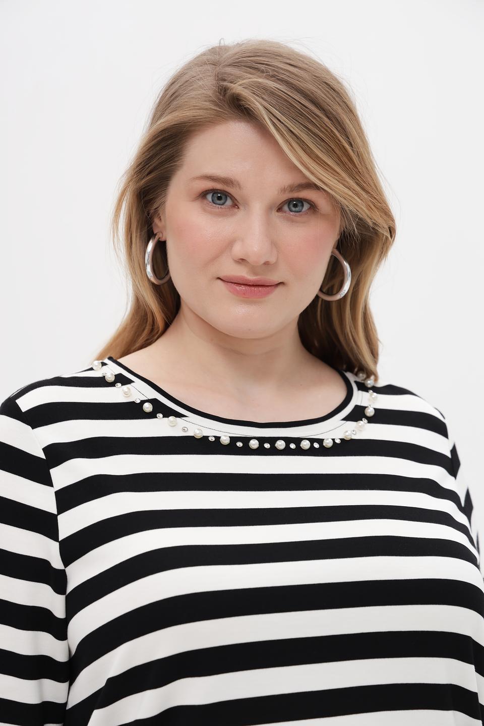 Футболка Via Appia в полоску черная