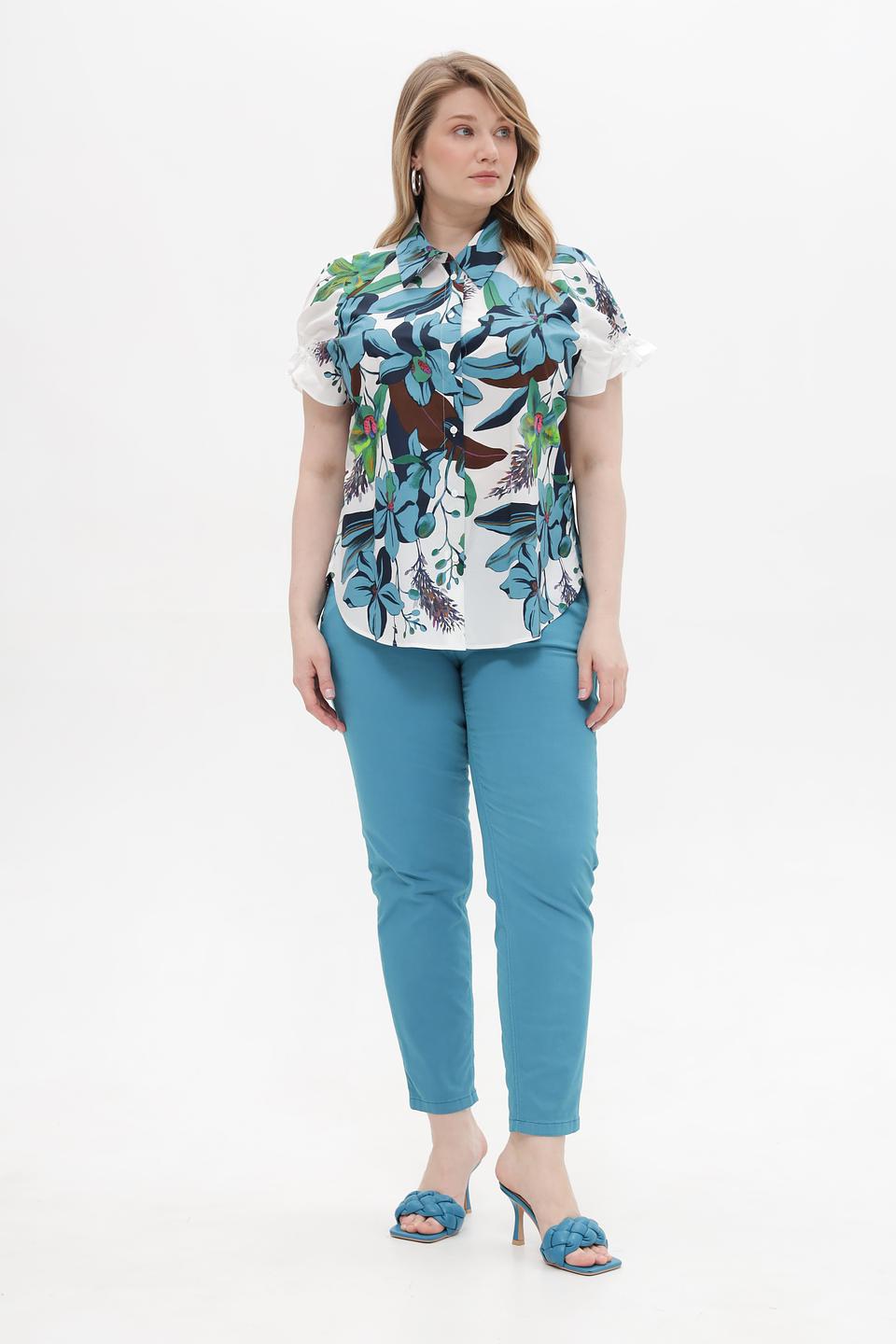 Брюки классические Luisa Cerano бирюзовые