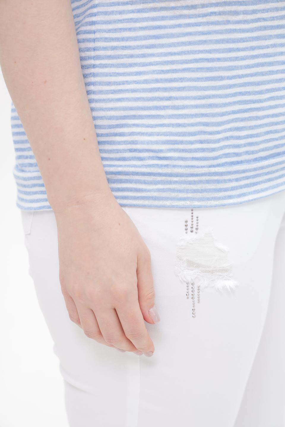 Футболка Rabe collection в полоску голубую