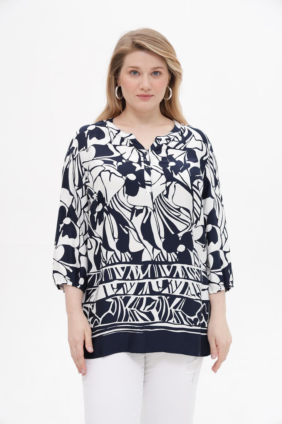 Блуза Lebek с цветочным принтом