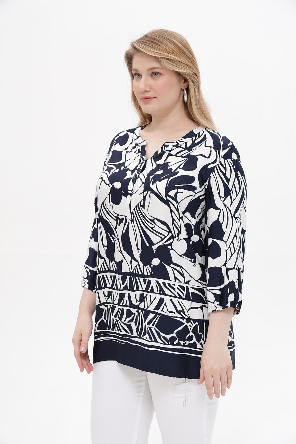 Блуза Lebek с цветочным принтом