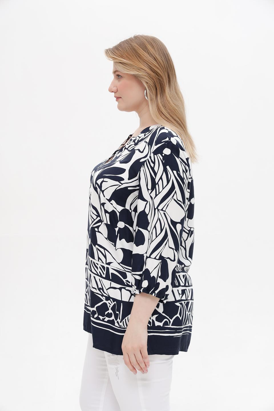 Блуза Lebek с цветочным принтом