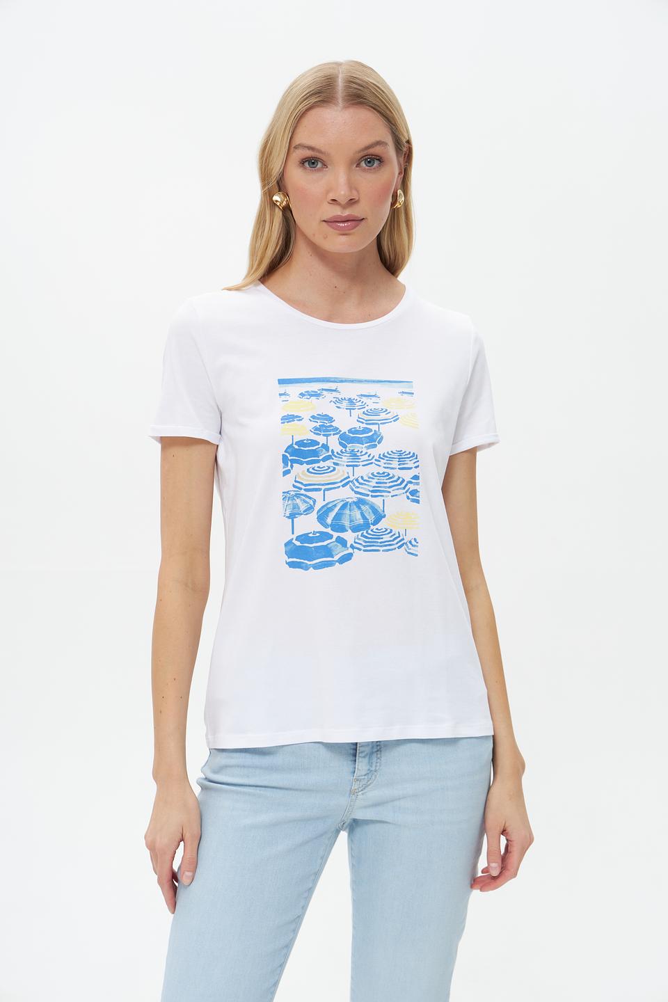 Футболка More and More с принтом зонтиков