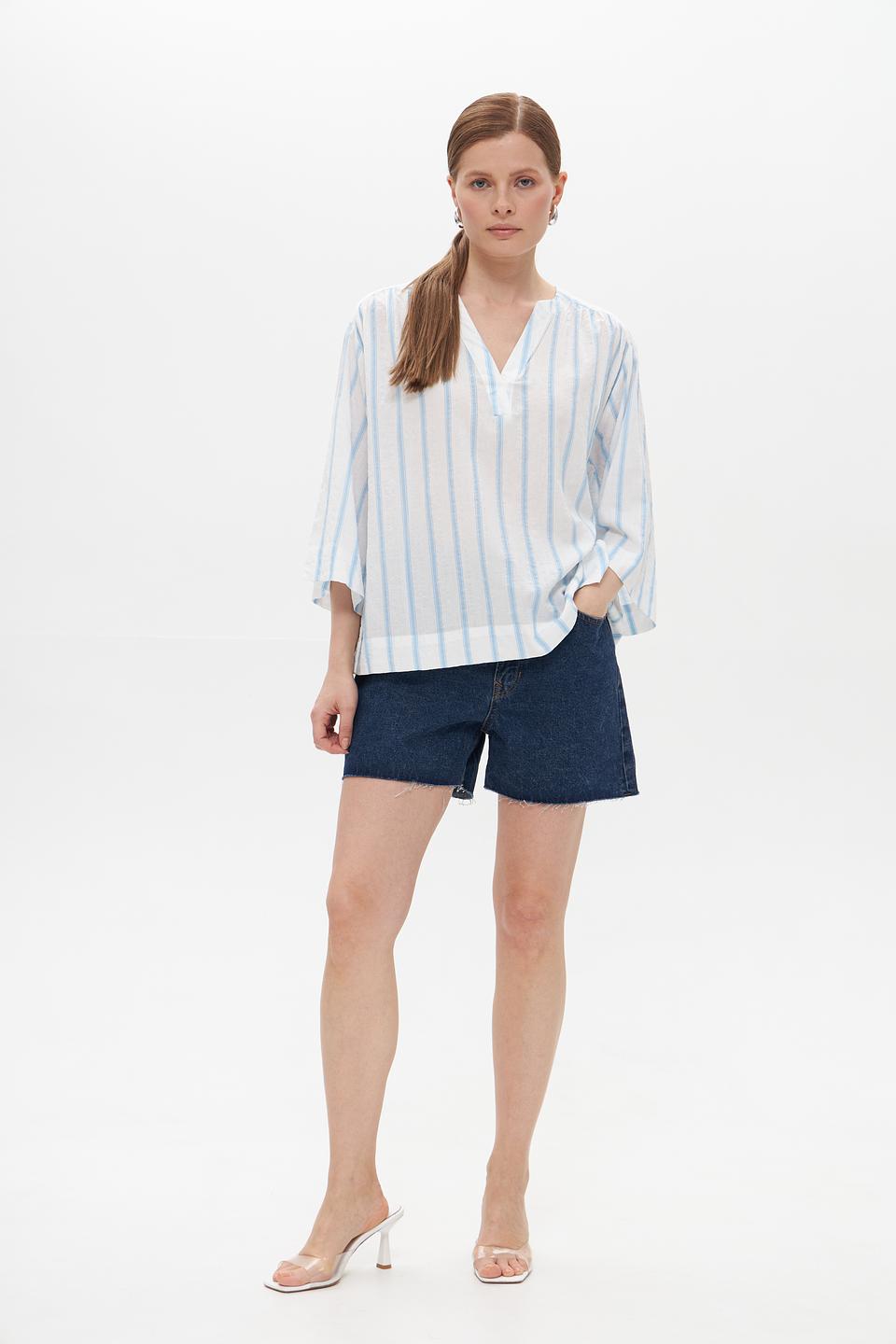 Блуза Broadway в полоску голубую