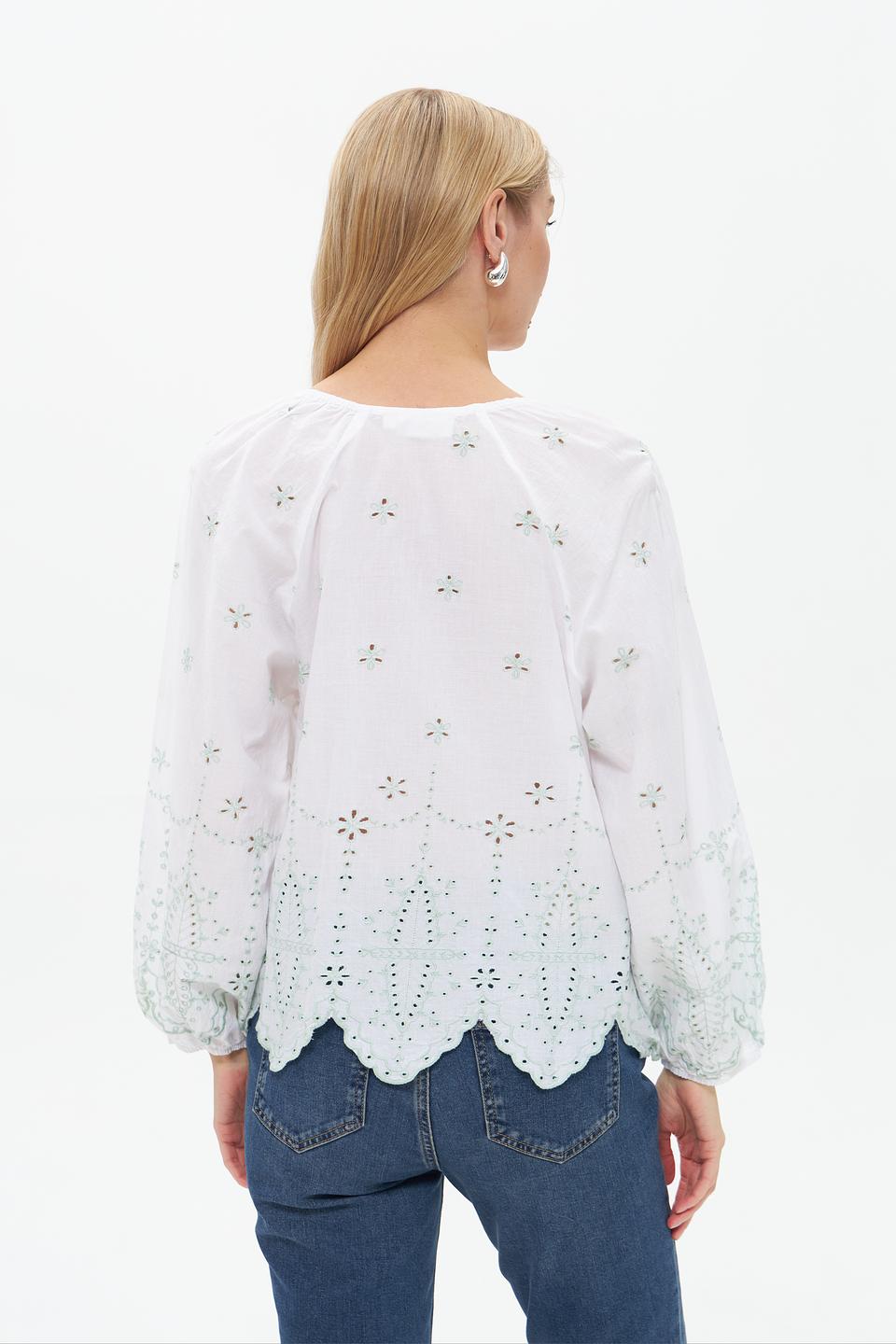 Блузка Broadway с вышивкой белый