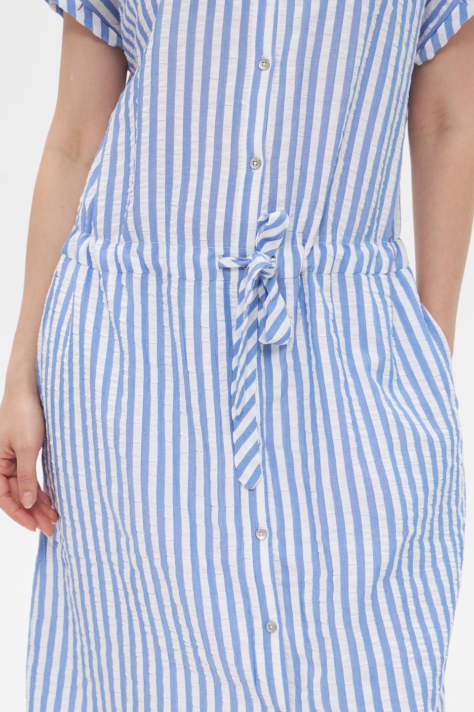 Платье Time Zone в полоску голубую
