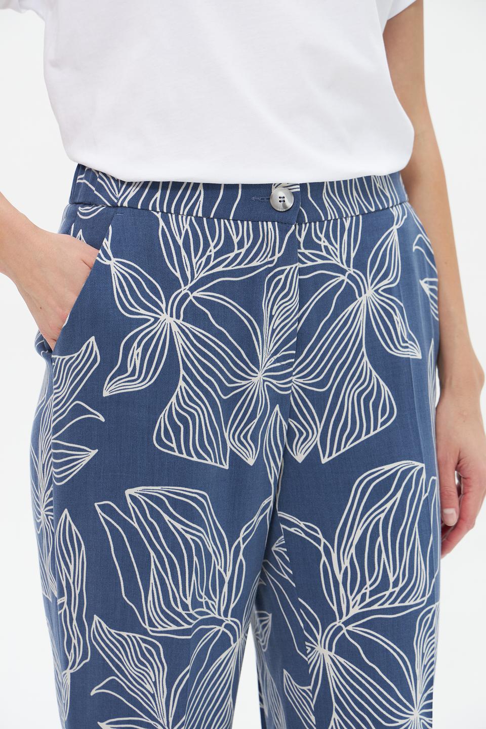 Брюки Toni collection с цветочным принтом