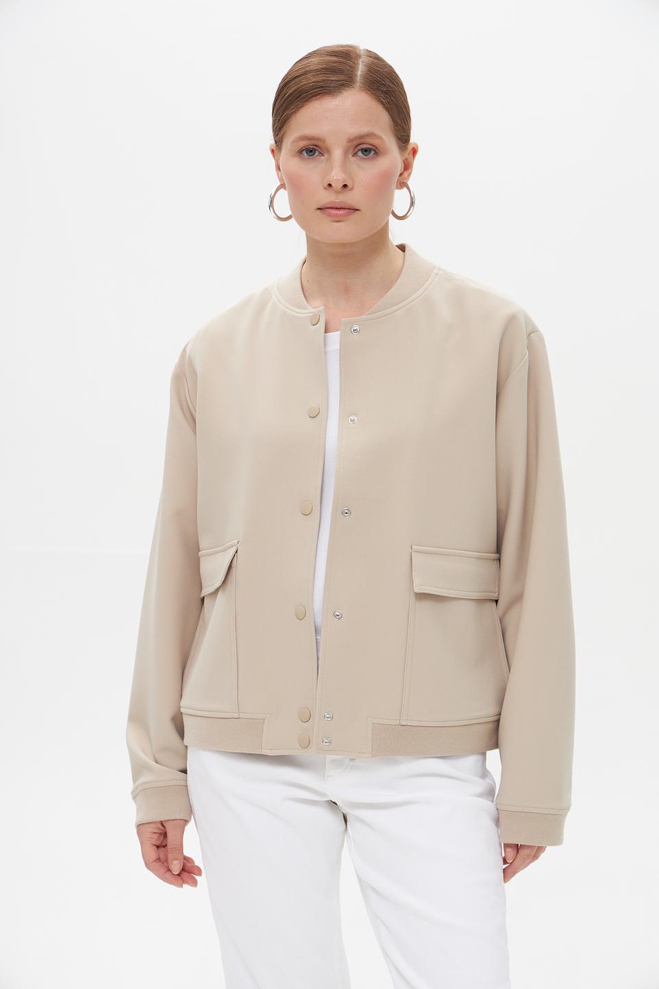 Жакет UNQ бежевый приталенный