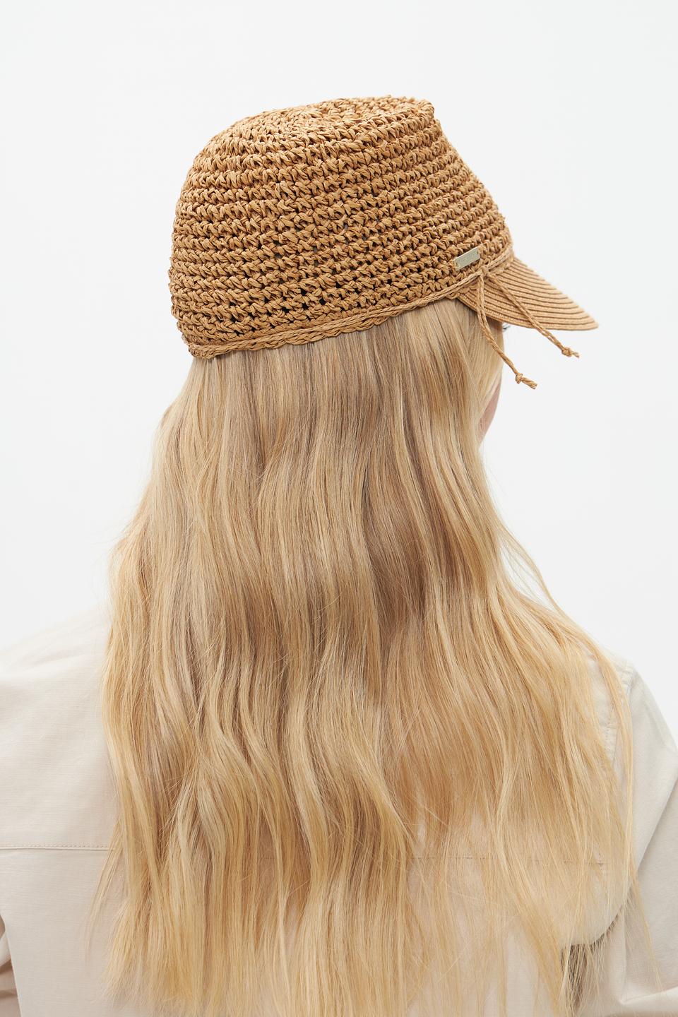 Бейсболка Seeberger плетеная бежевая