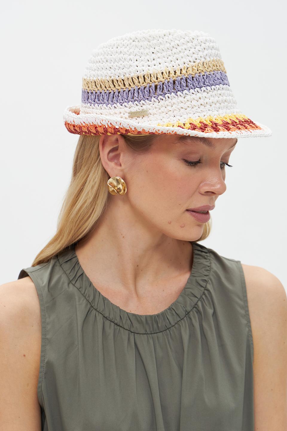 Шляпа Seeberger с многоцветной отделкой