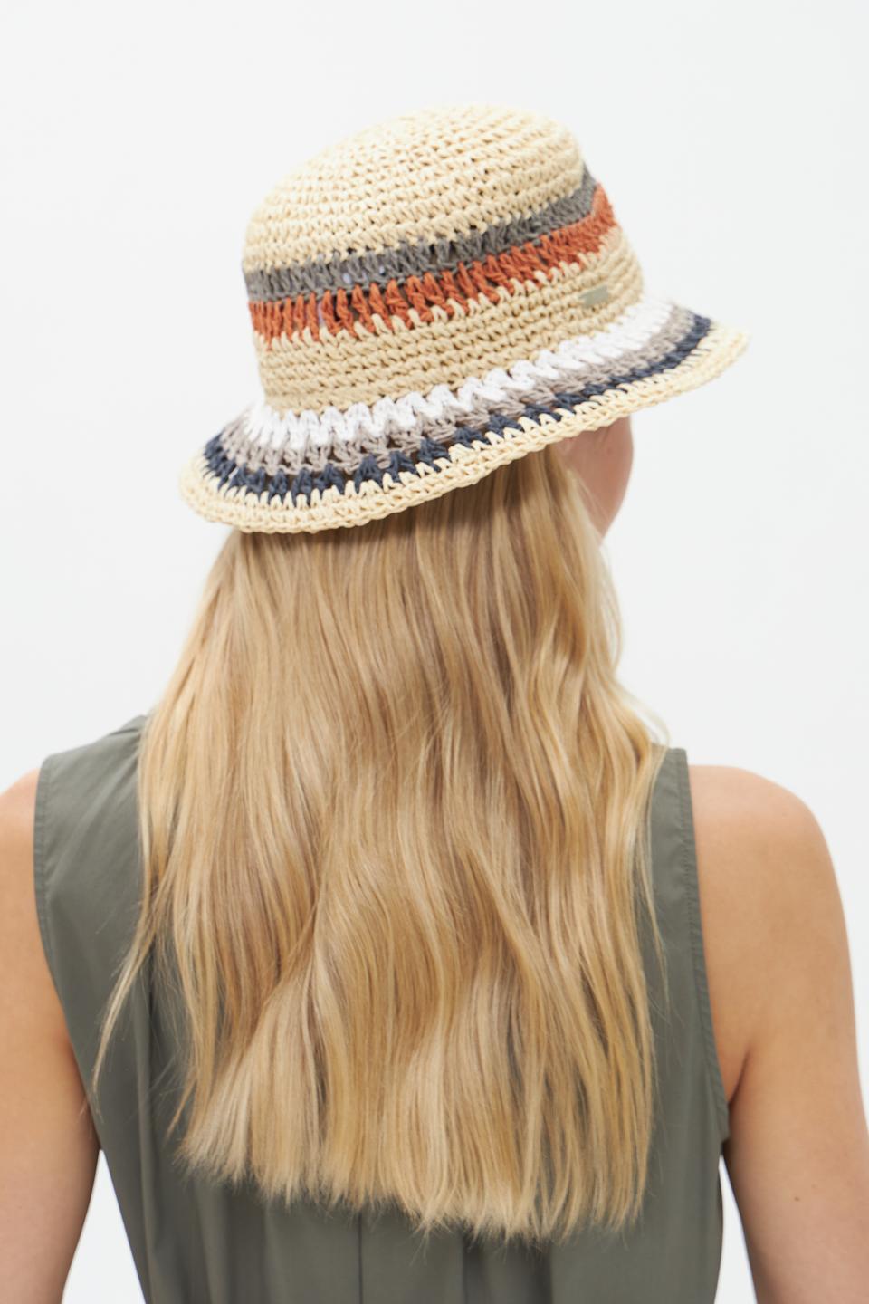 Шляпа Seeberger в полоску бежевая