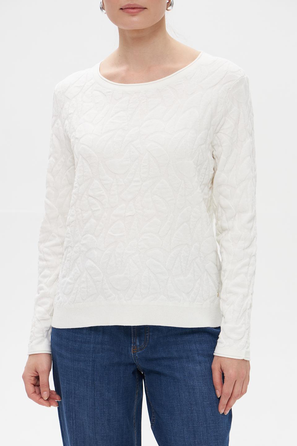 Пуловер Betty and Co стеганый молочный