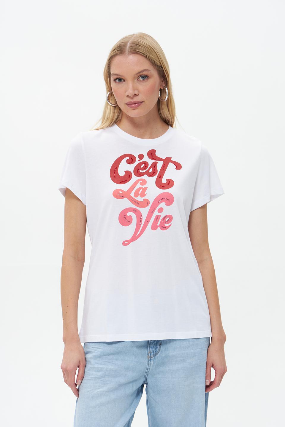 Футболка Catnoir с принтом «C’est La Vie»