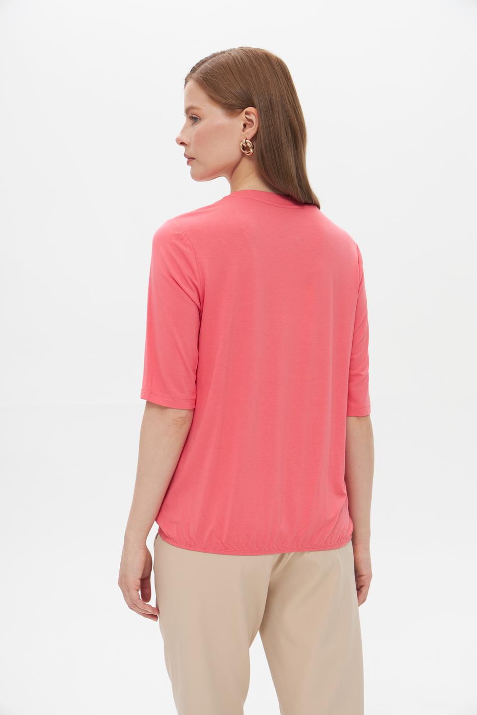 Блуза Lebek коралловая с защипами