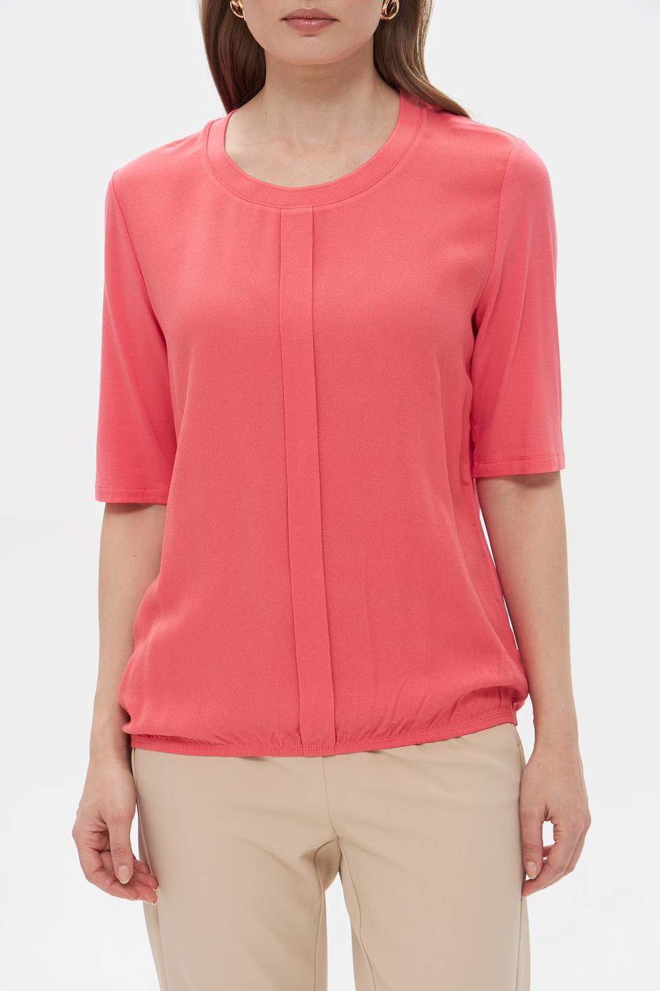 Блуза Lebek коралловая с защипами