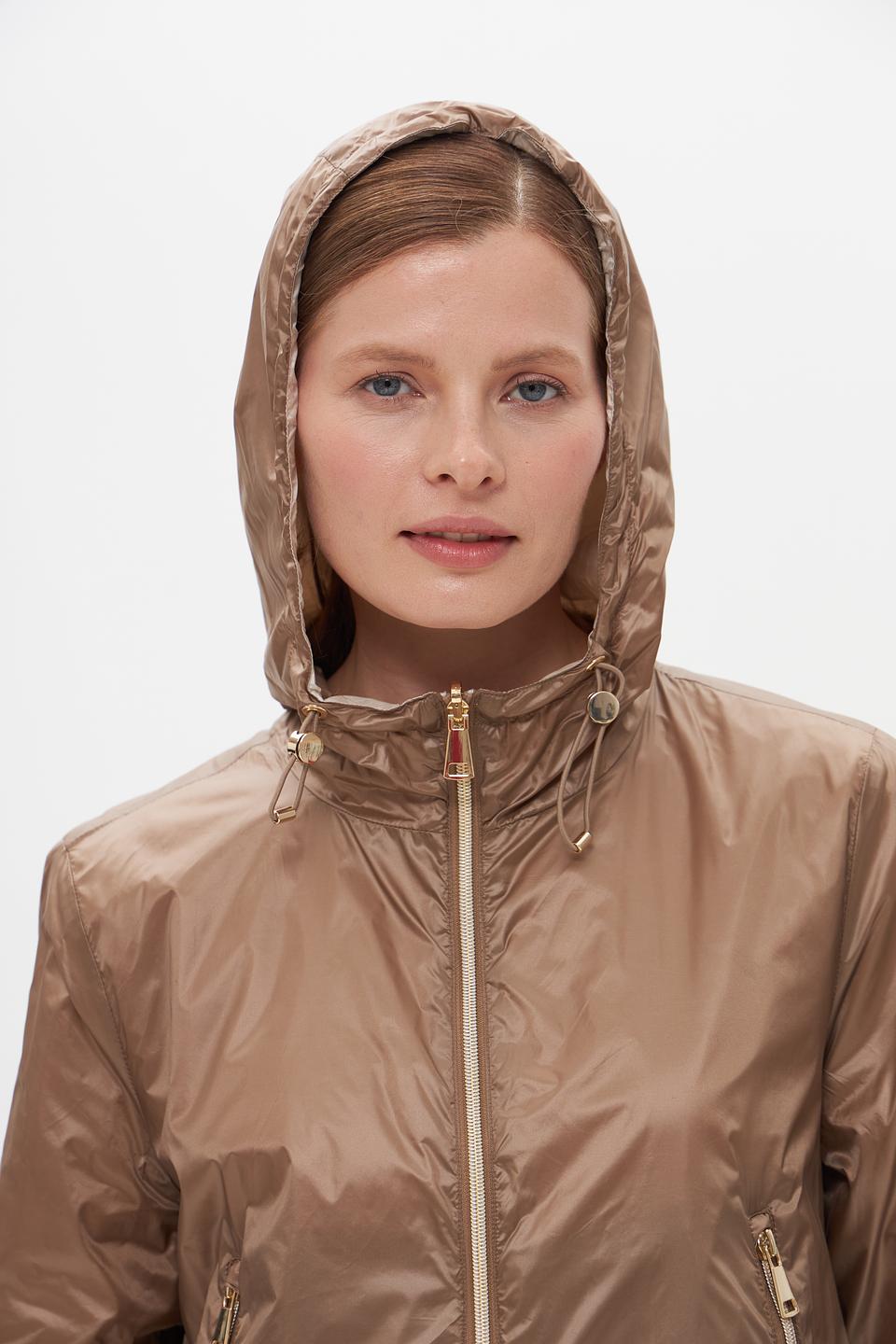 Куртка White Label с капюшоном бежевая