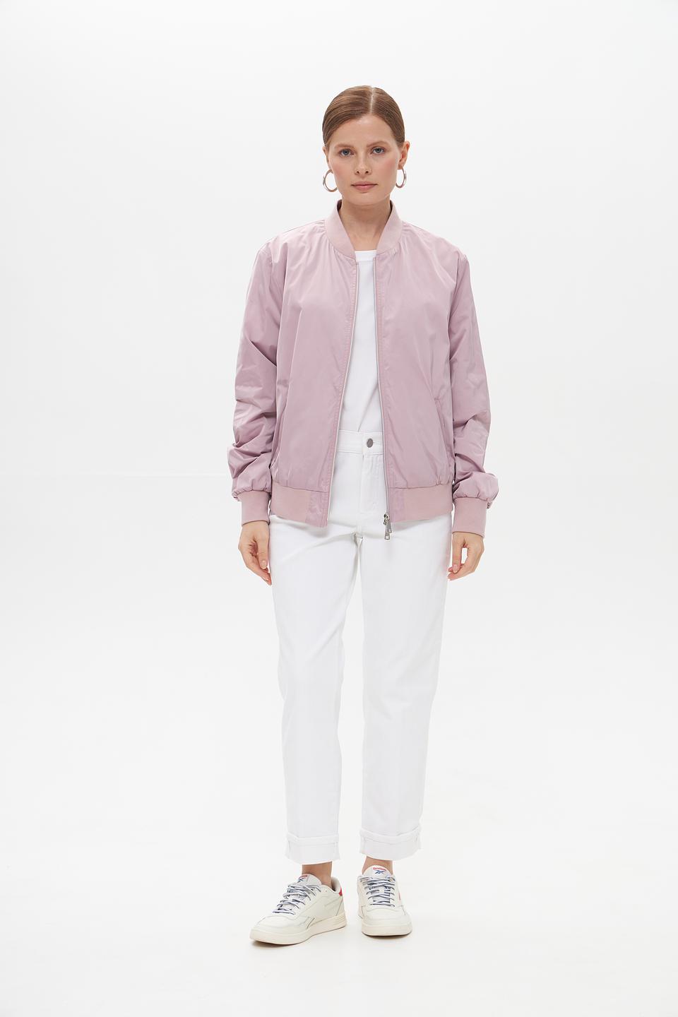 Куртка White Label бомбер пудрово-розовая